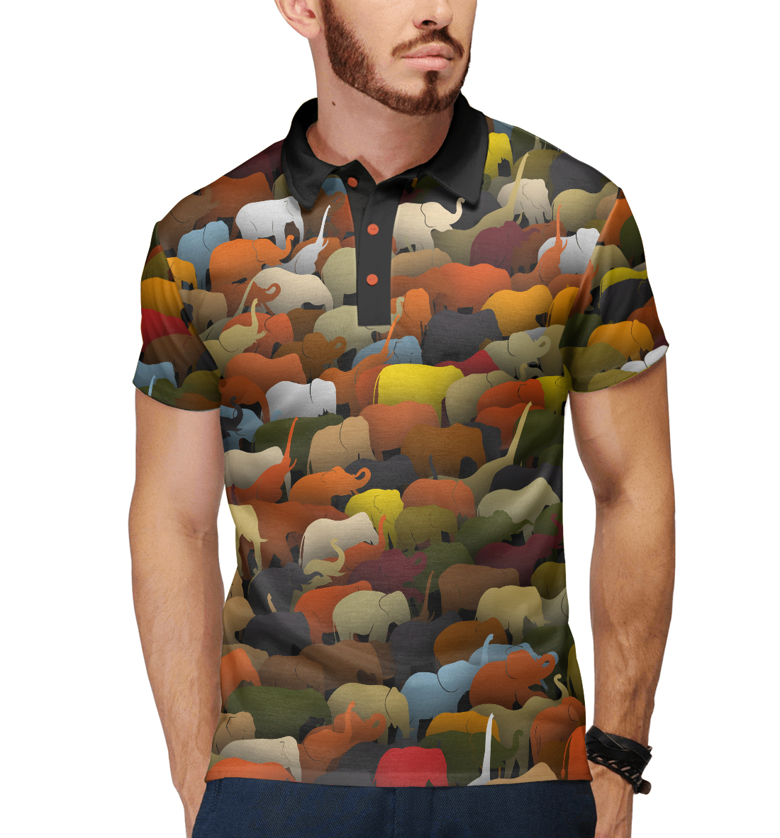 

Слоны идут налево