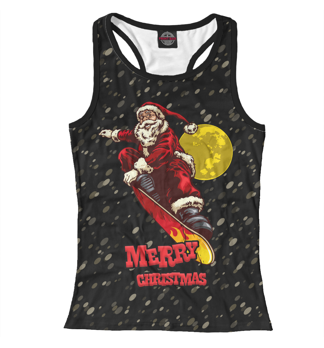 

Santa Claus on a snowboard