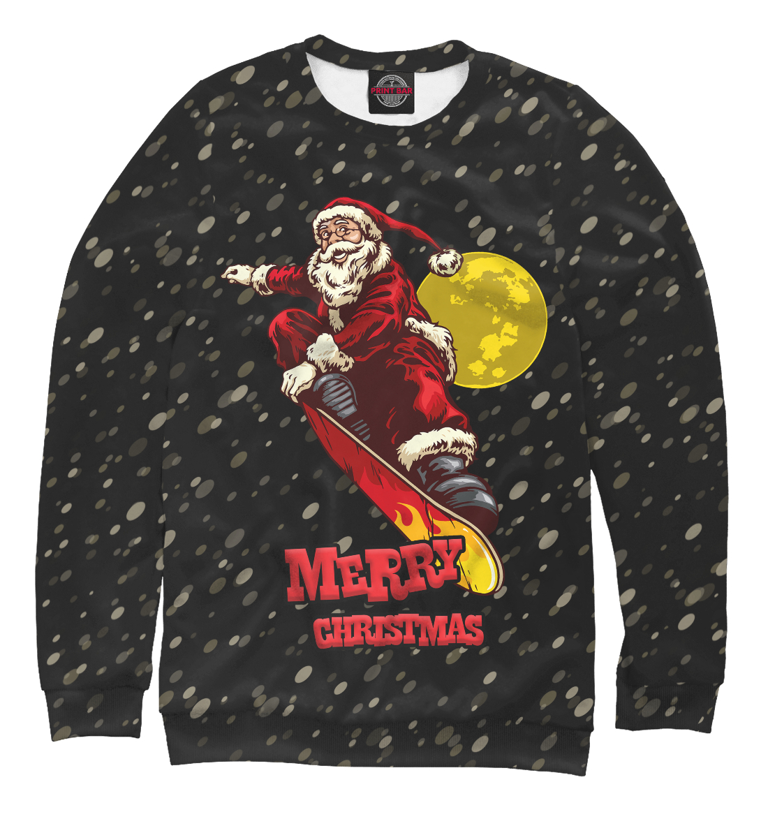 

Santa Claus on a snowboard