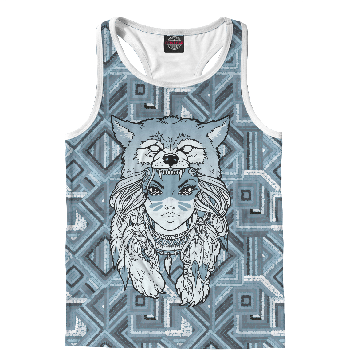 

Индеанка с волком