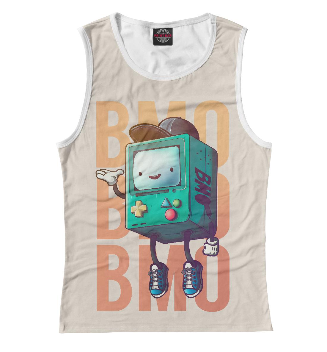

BMO in a baseball cap