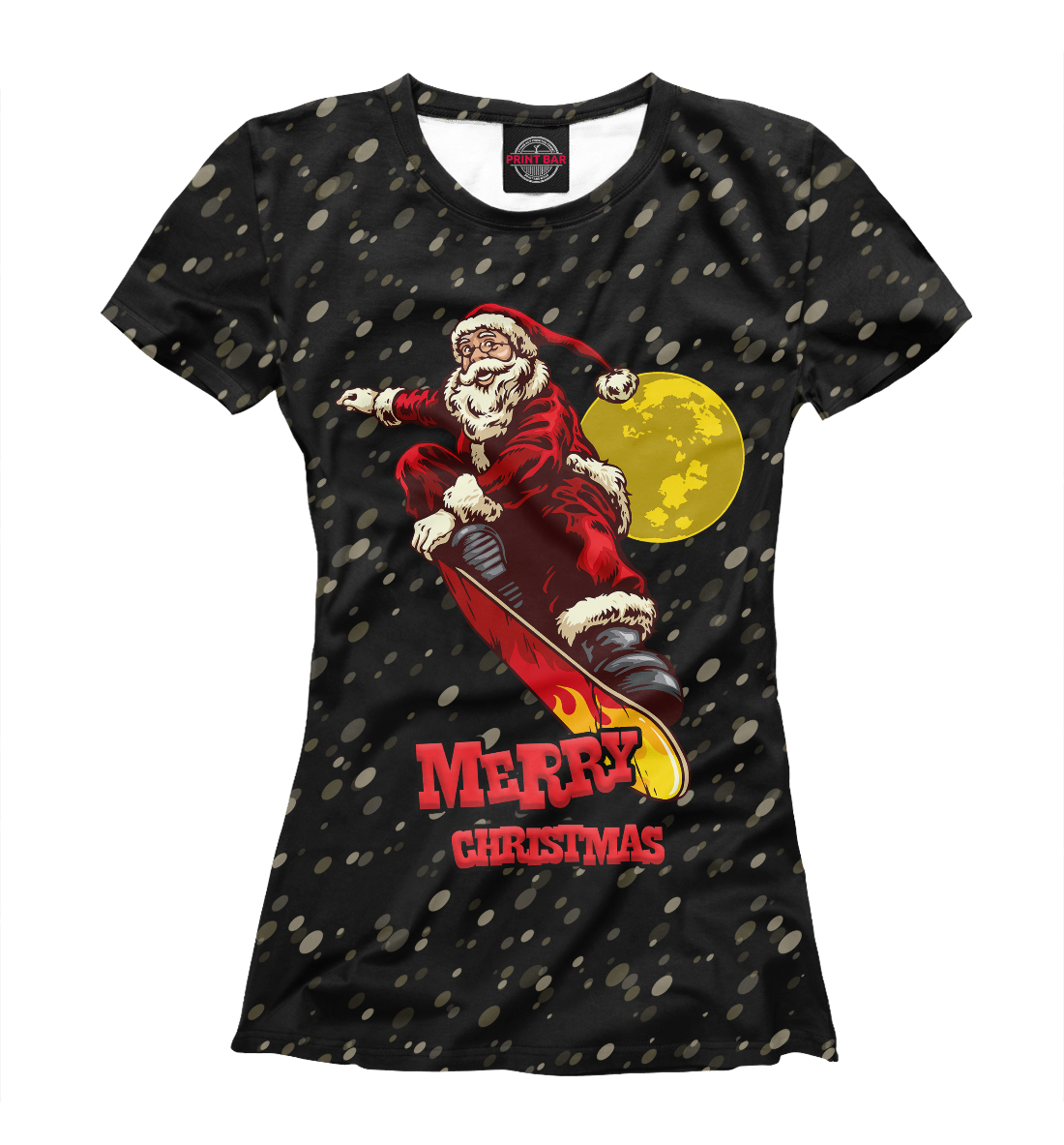 

Santa Claus on a snowboard