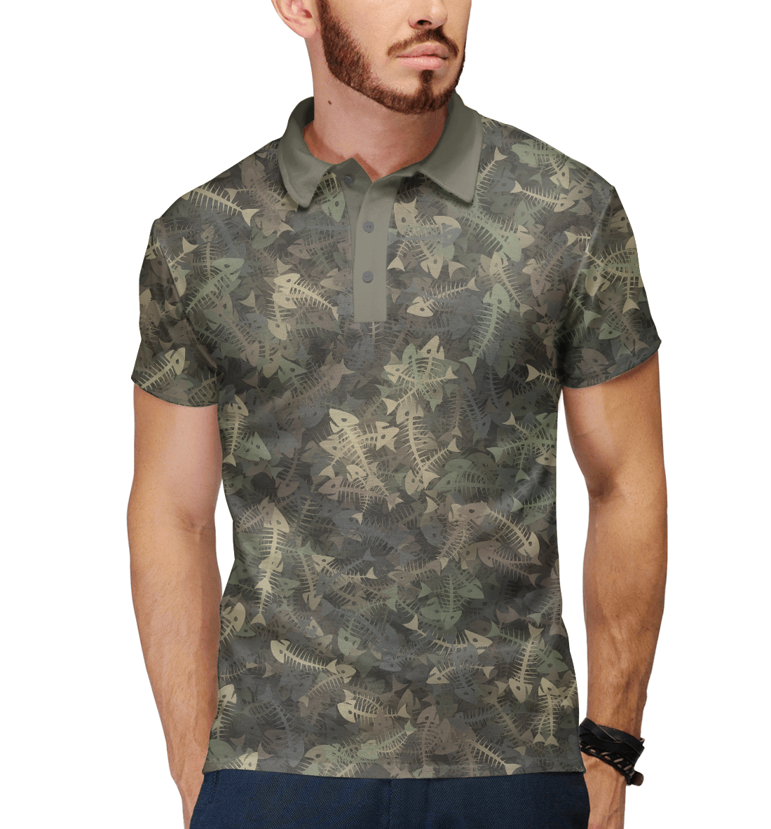 

Камуфляж с рыбьими скелетам