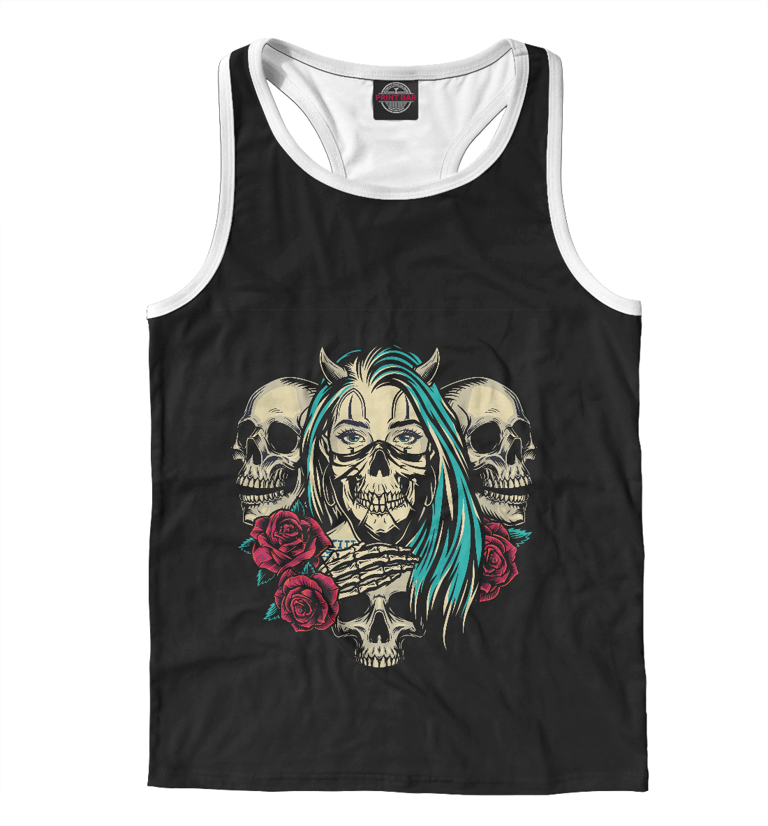 

Девушка с черепами