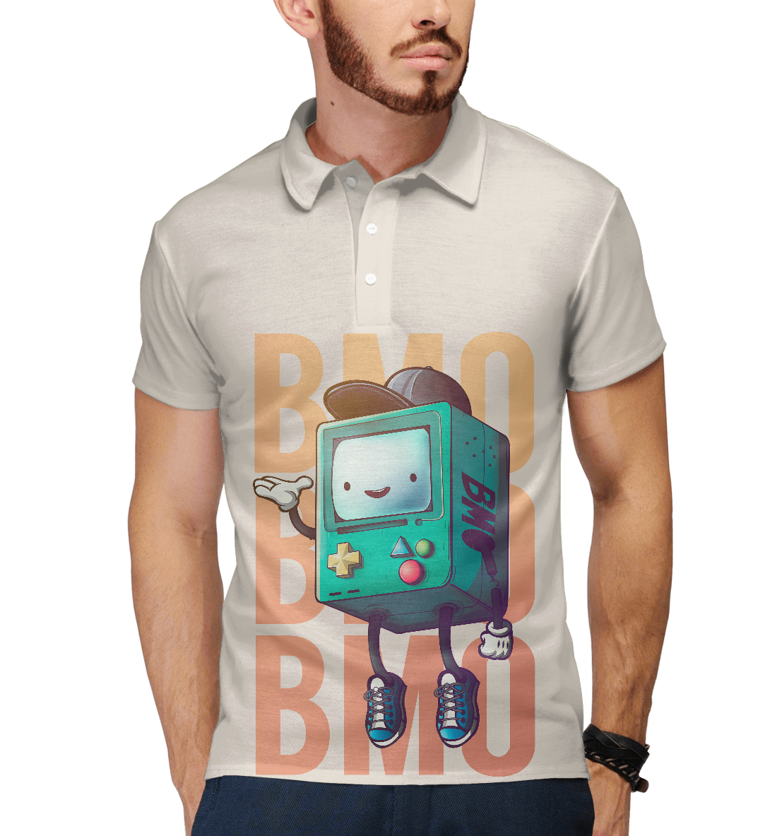 

BMO in a baseball cap