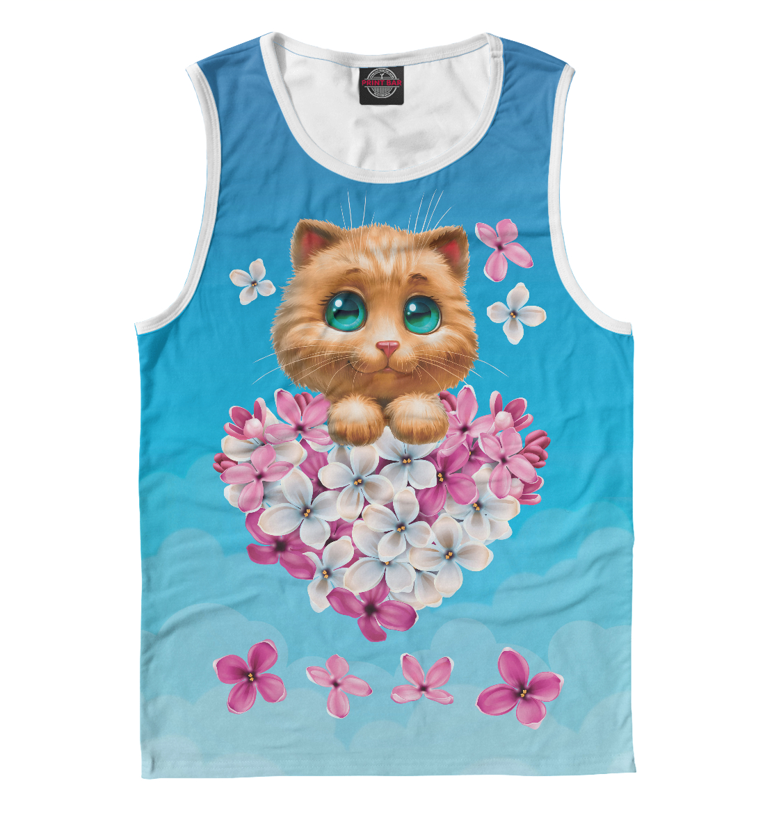 

Котенок и сердечко из цветов