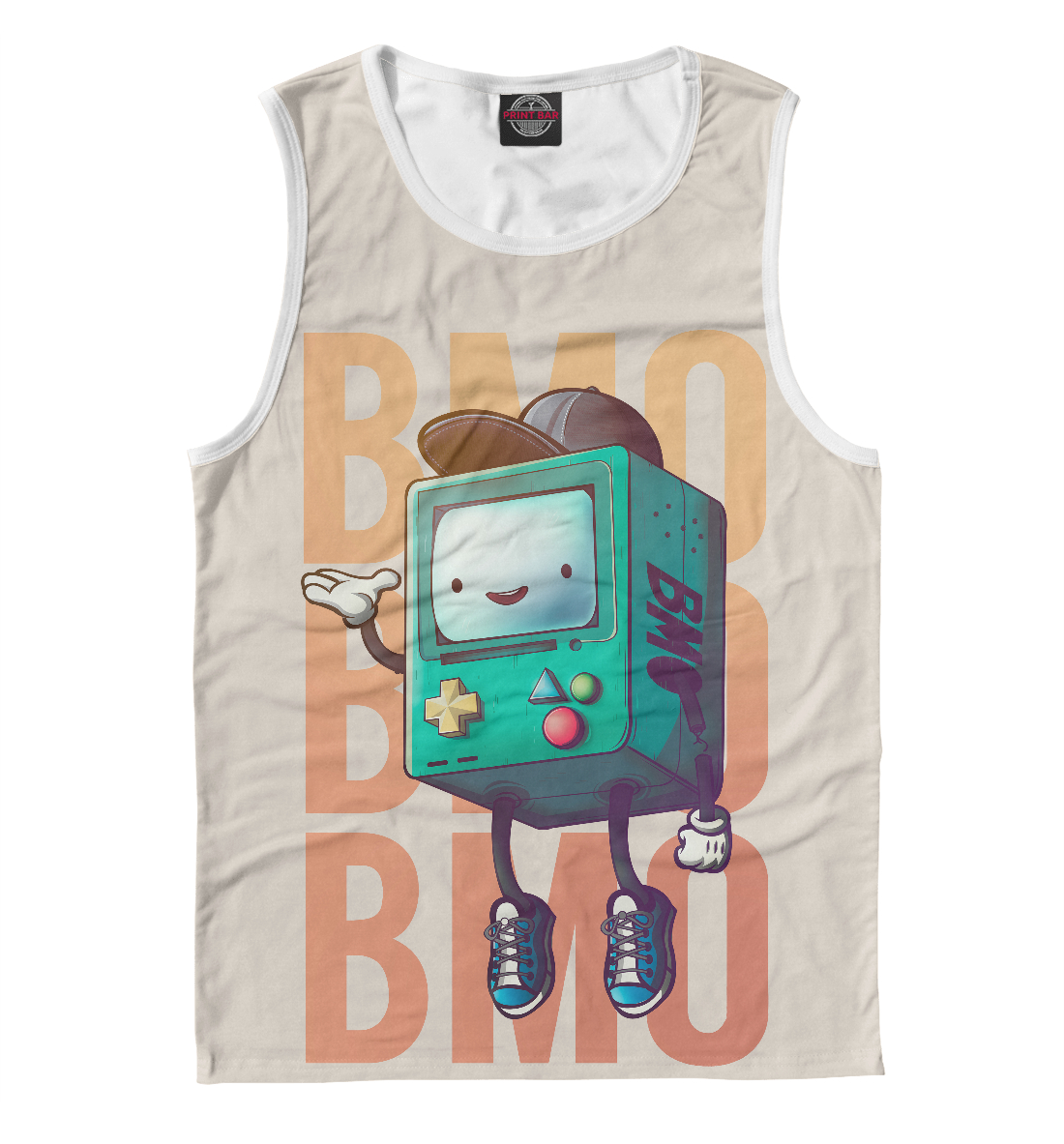 

BMO in a baseball cap