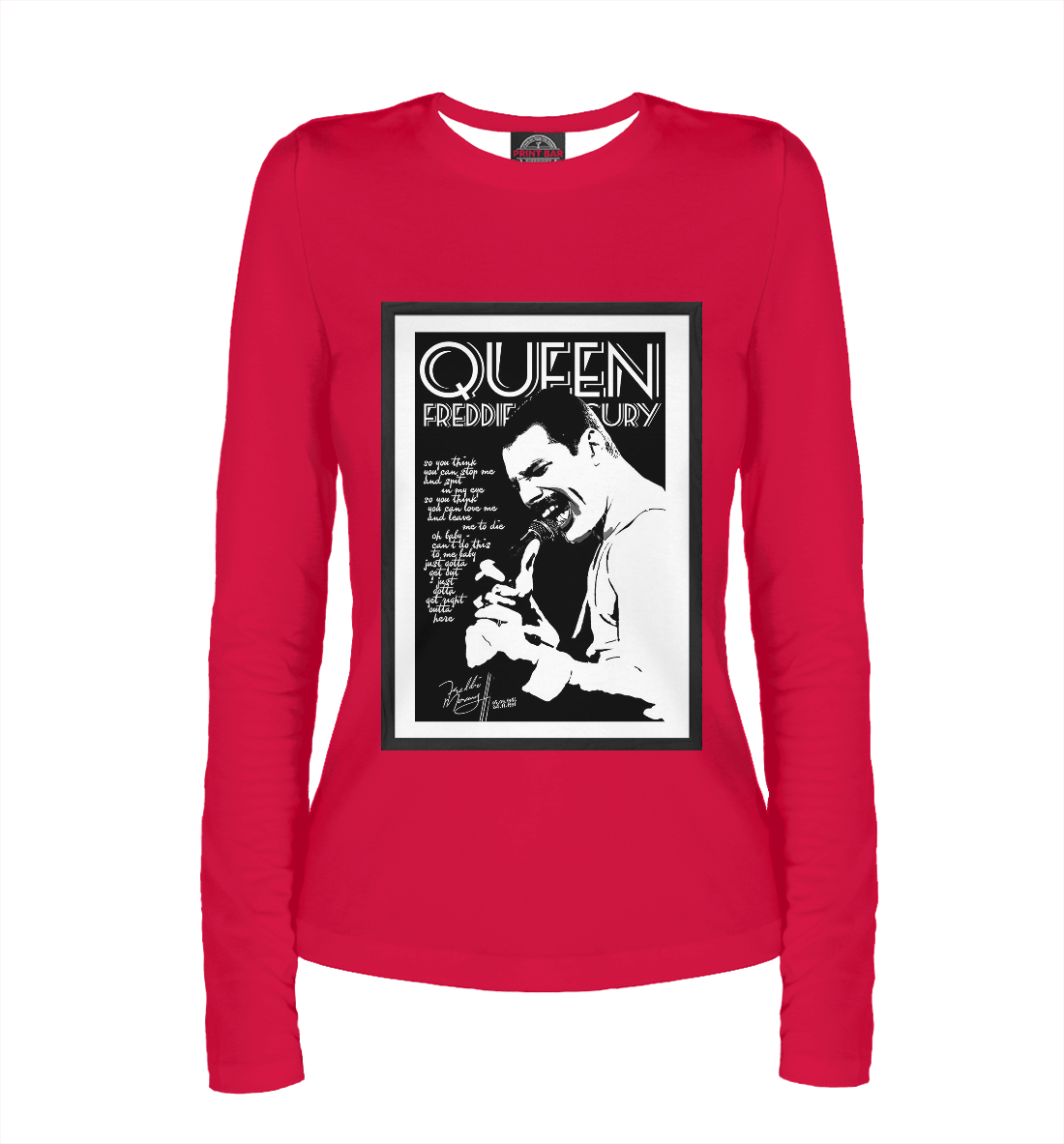 

Автограф и слова Фредди