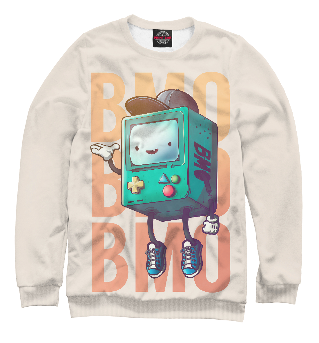

BMO in a baseball cap