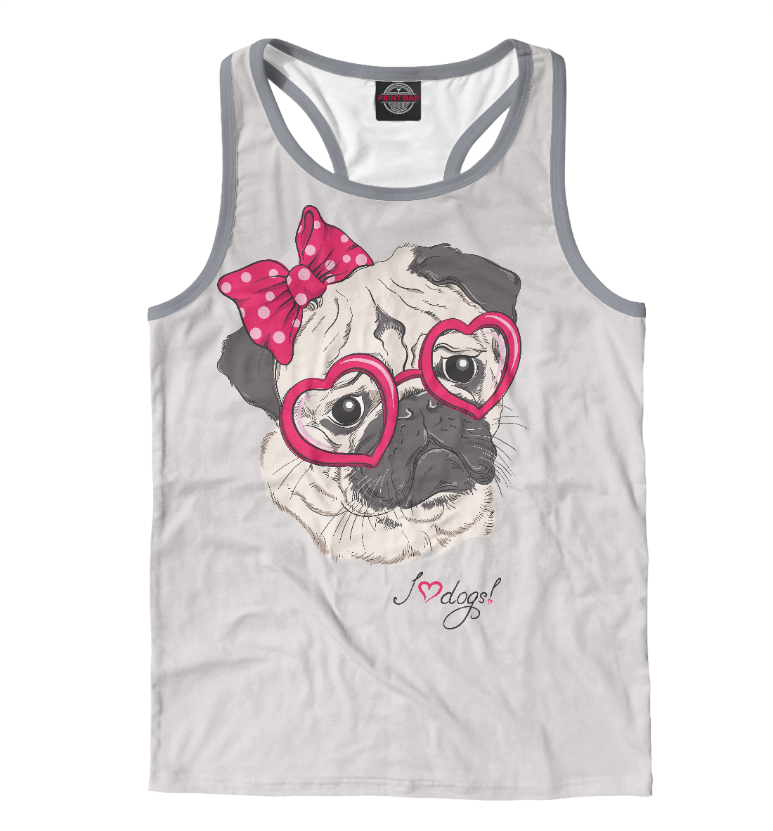 

Мопс хипстер в очках