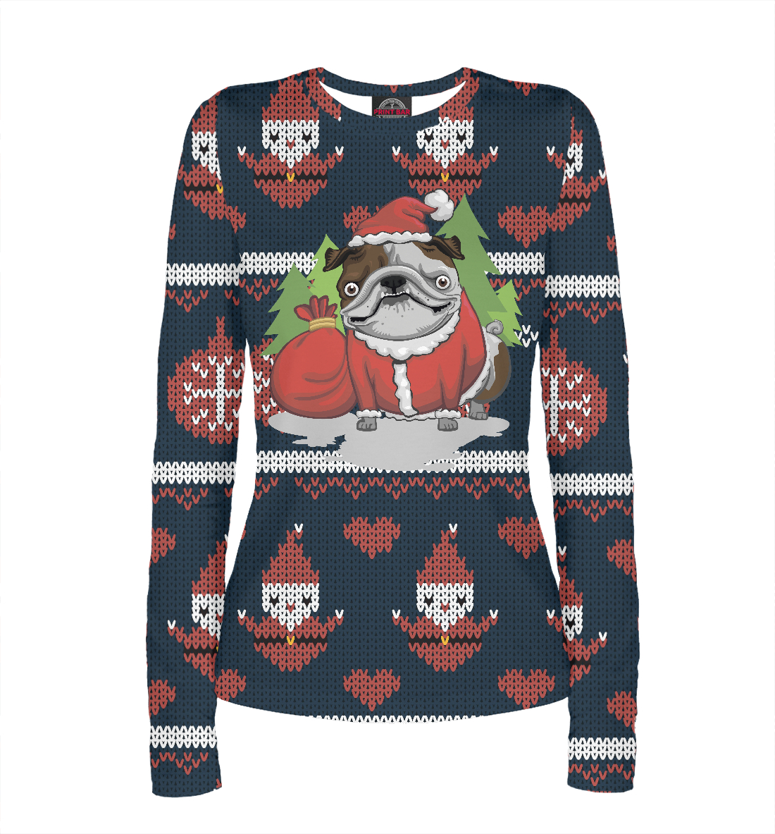 

Новогодний бульдог