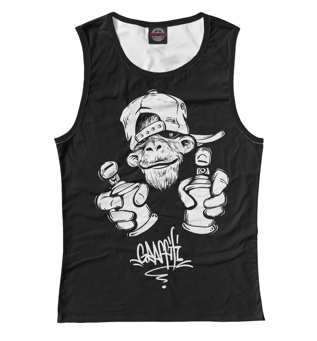 

Граффити обезьяна в кепке