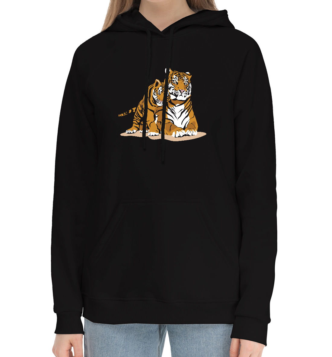 

Тигрица с игривым тигрёнком