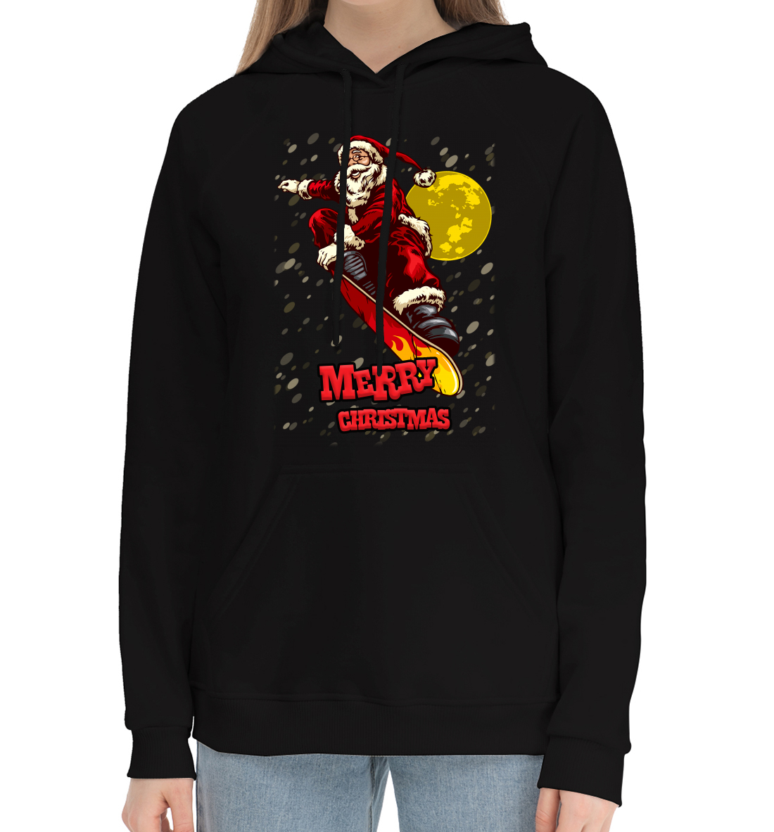 

Santa Claus on a snowboard