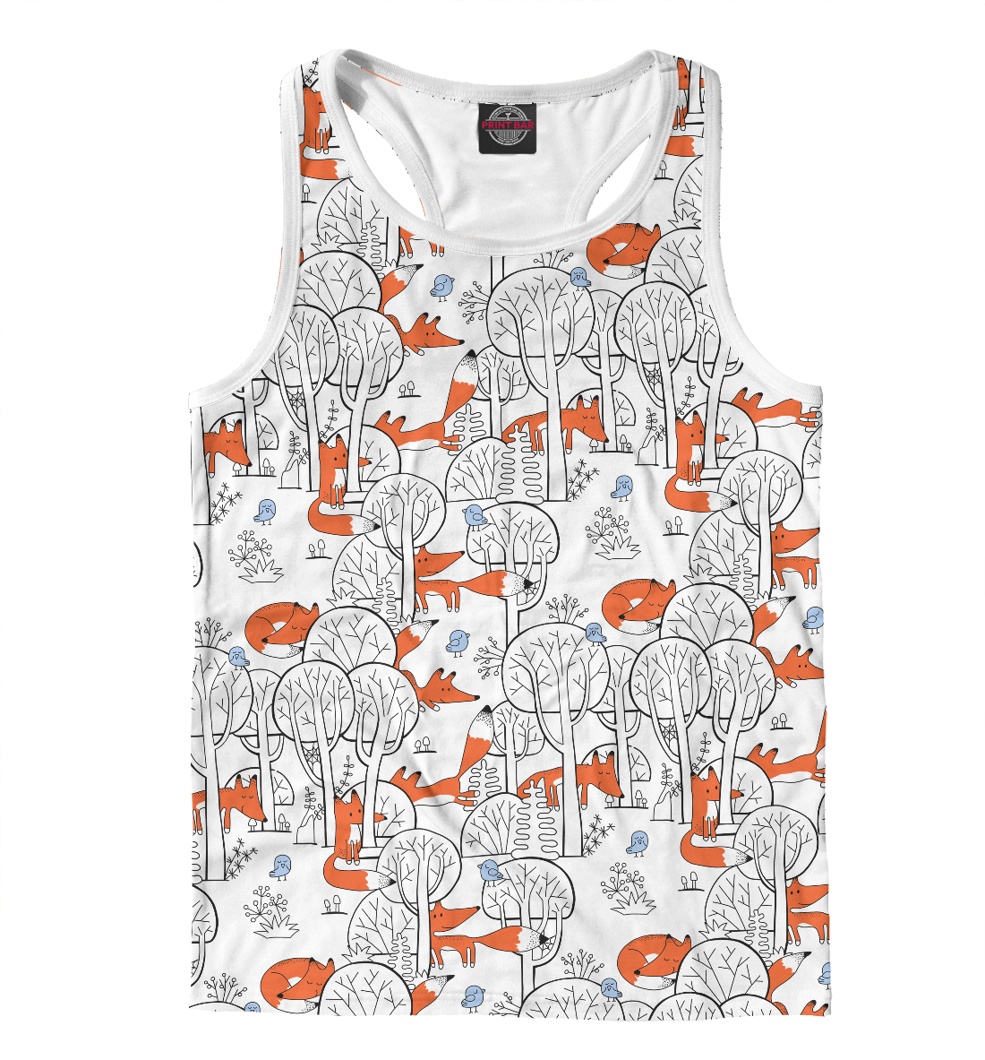 

Лисички в зимнем лесу