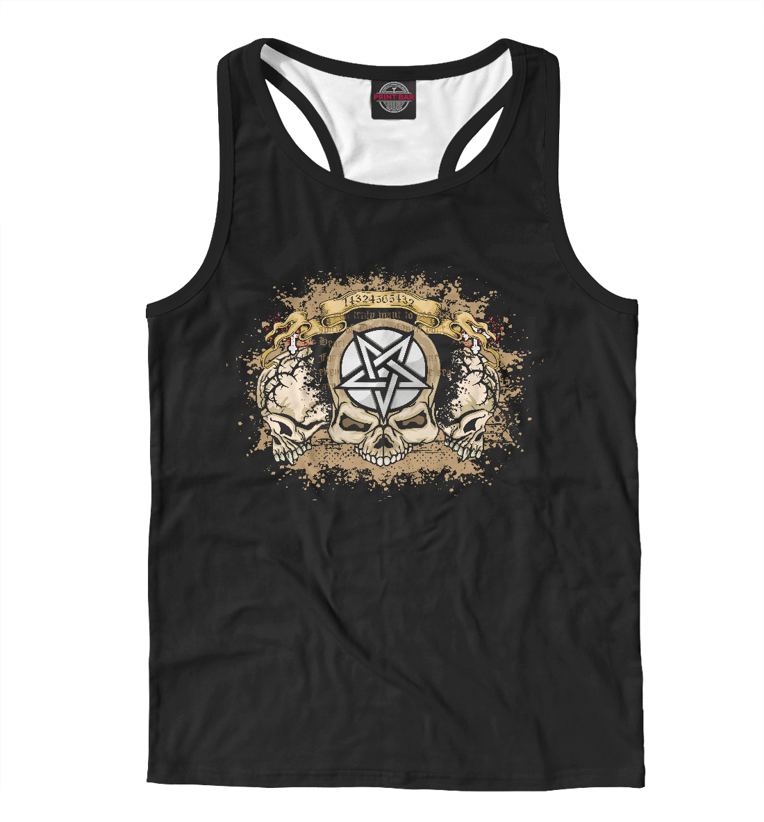 

Gothic coat of arms with skull