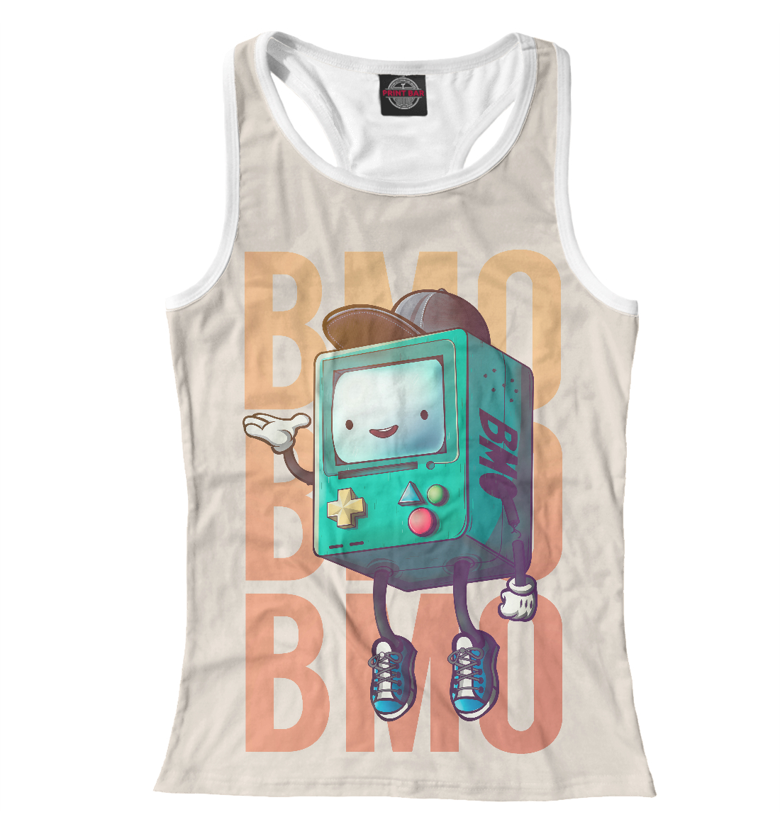 

BMO in a baseball cap