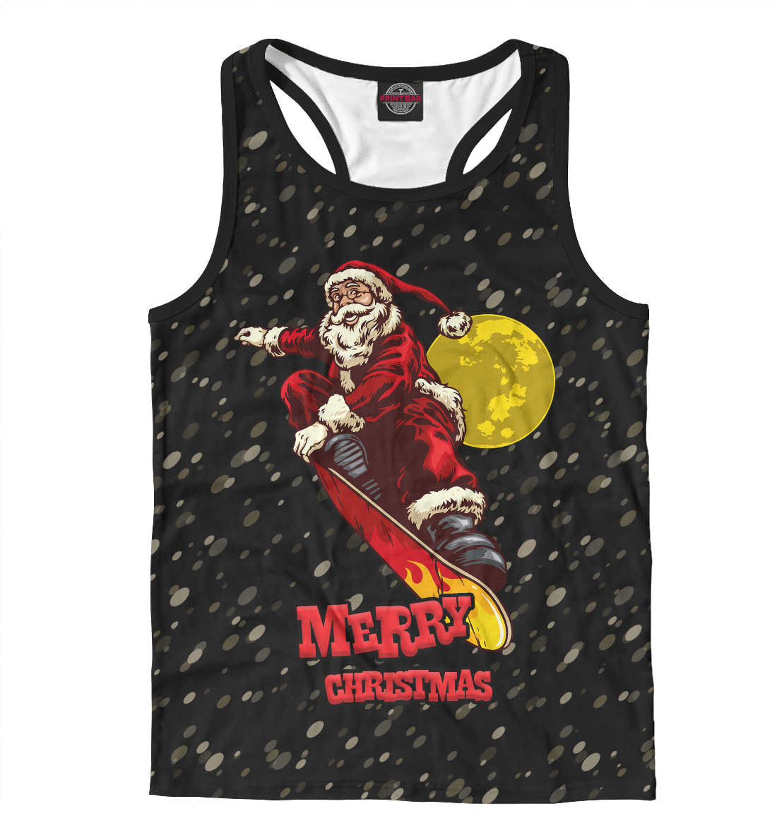 

Santa Claus on a snowboard