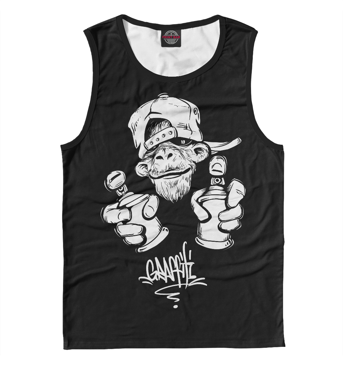 

Граффити обезьяна в кепке