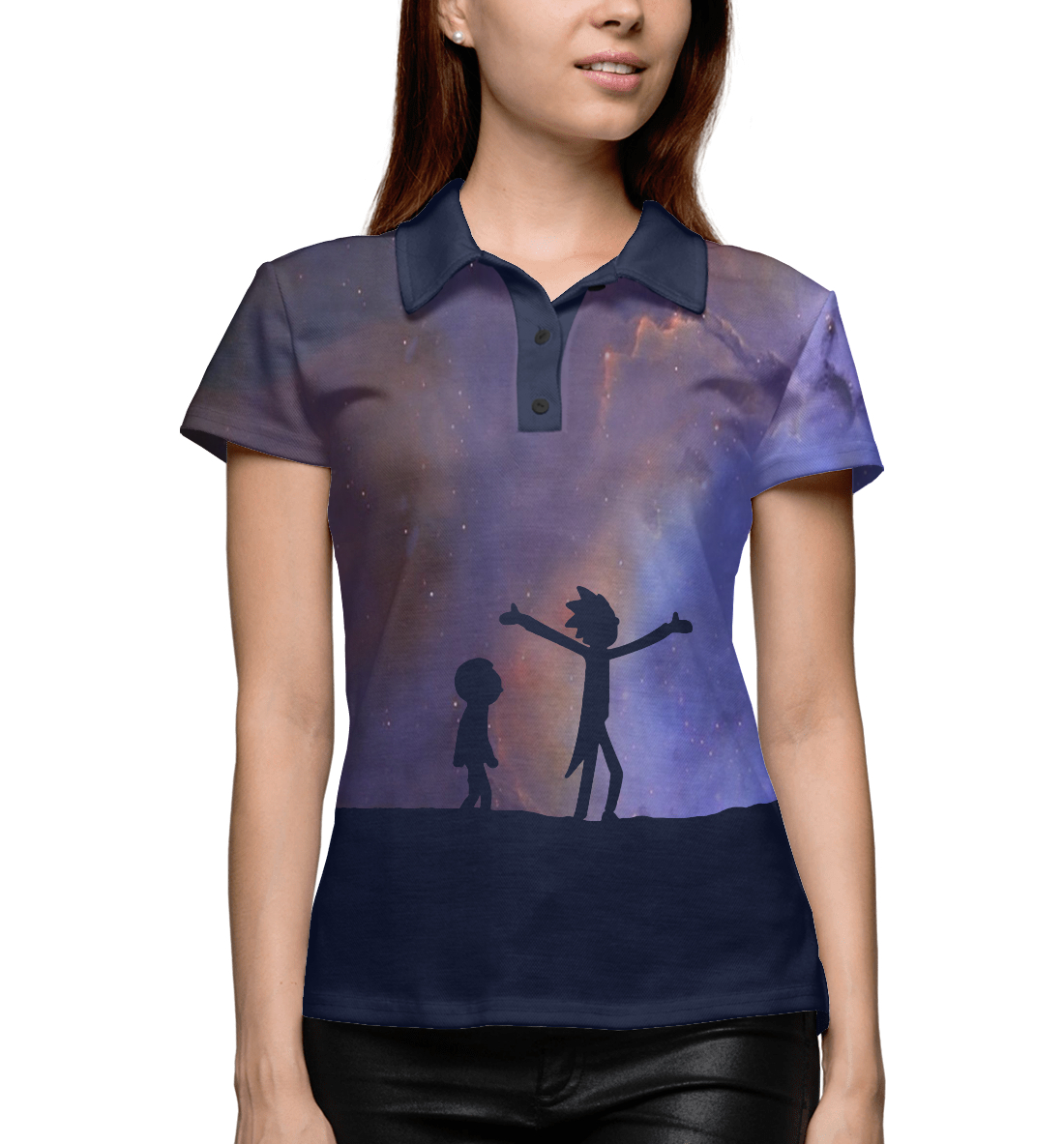 

Рик и Морти под звездным небом