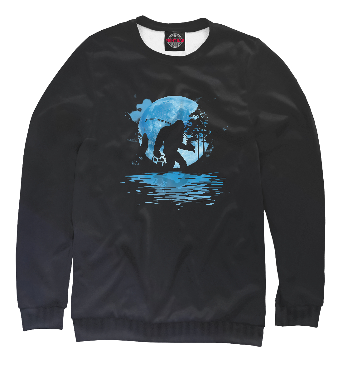 

Bigfoot Fishing Silhouette