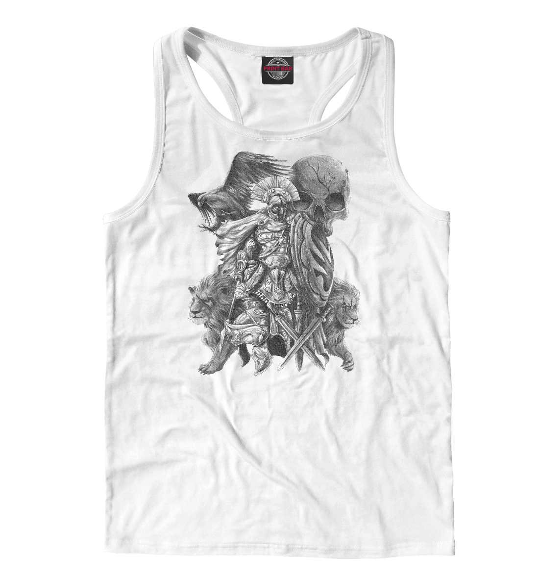 

Воин, львы и черепа