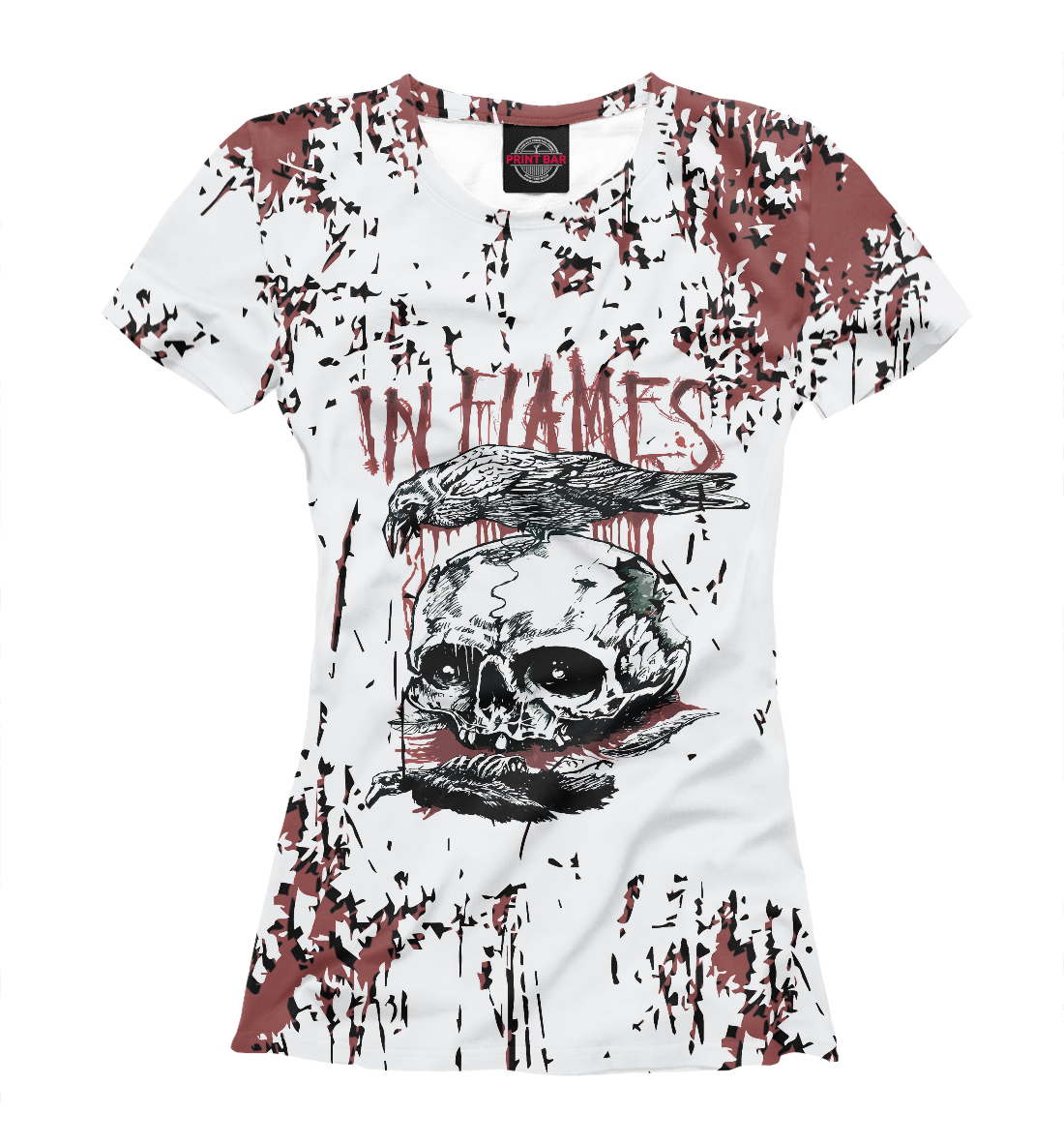 

In flames