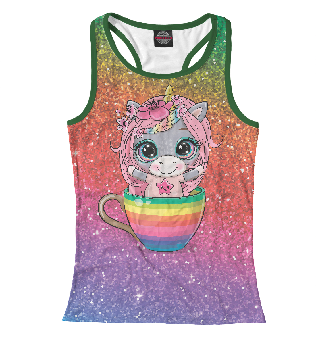 

Радужный единорог в кружке