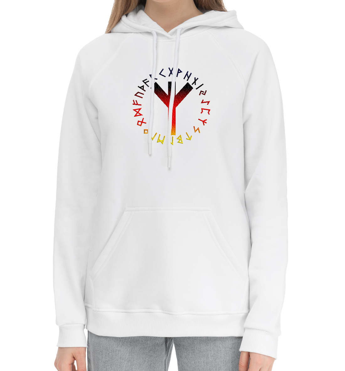 

Альгиз в центре рун