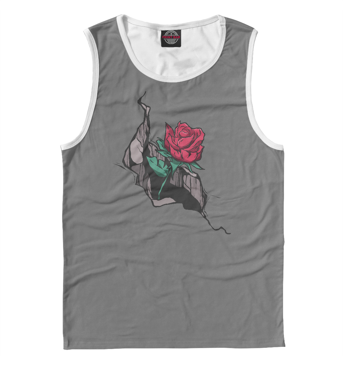 

Трещина с розой