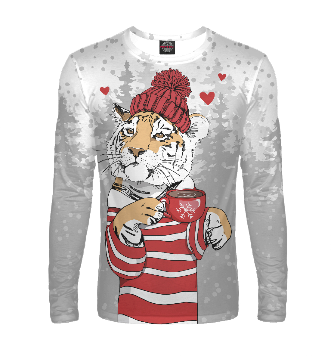 

Тигр с чашкой кофе