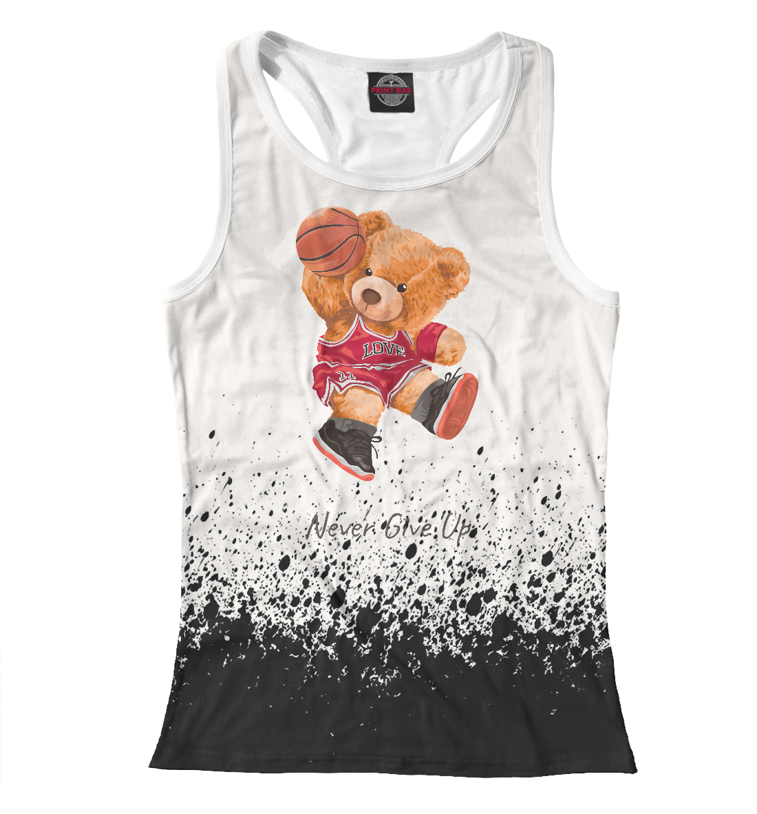 

Cute bear toy in basketball