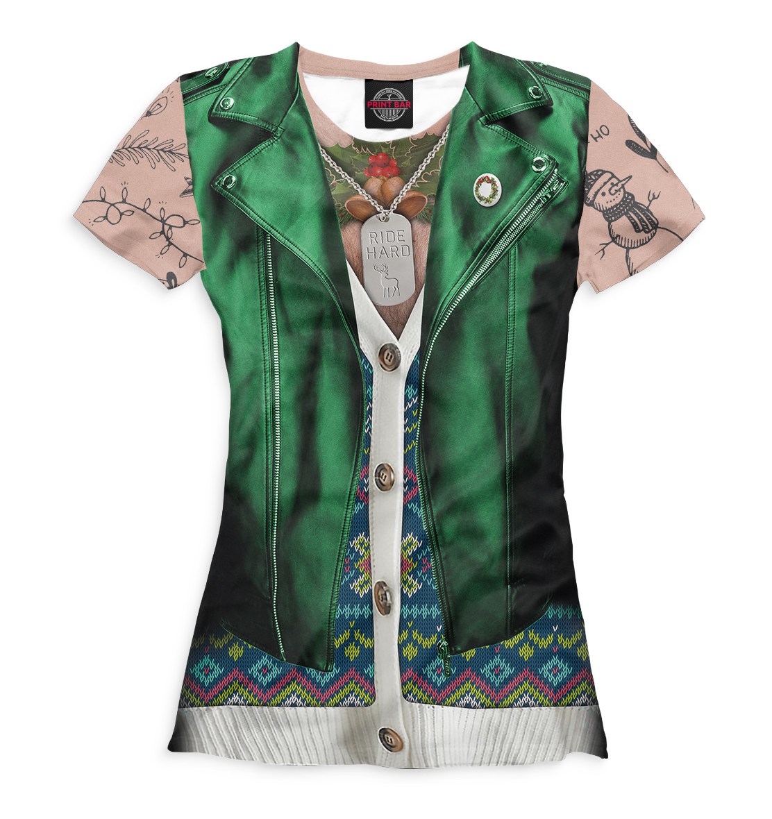 

Зеленая кожаная жилетка