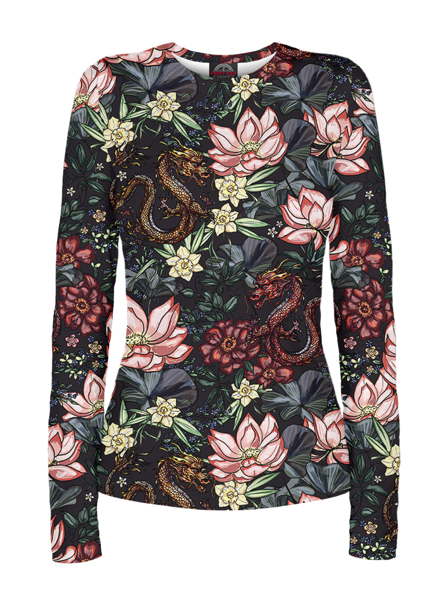 

Китайский дракон и цветы паттерн