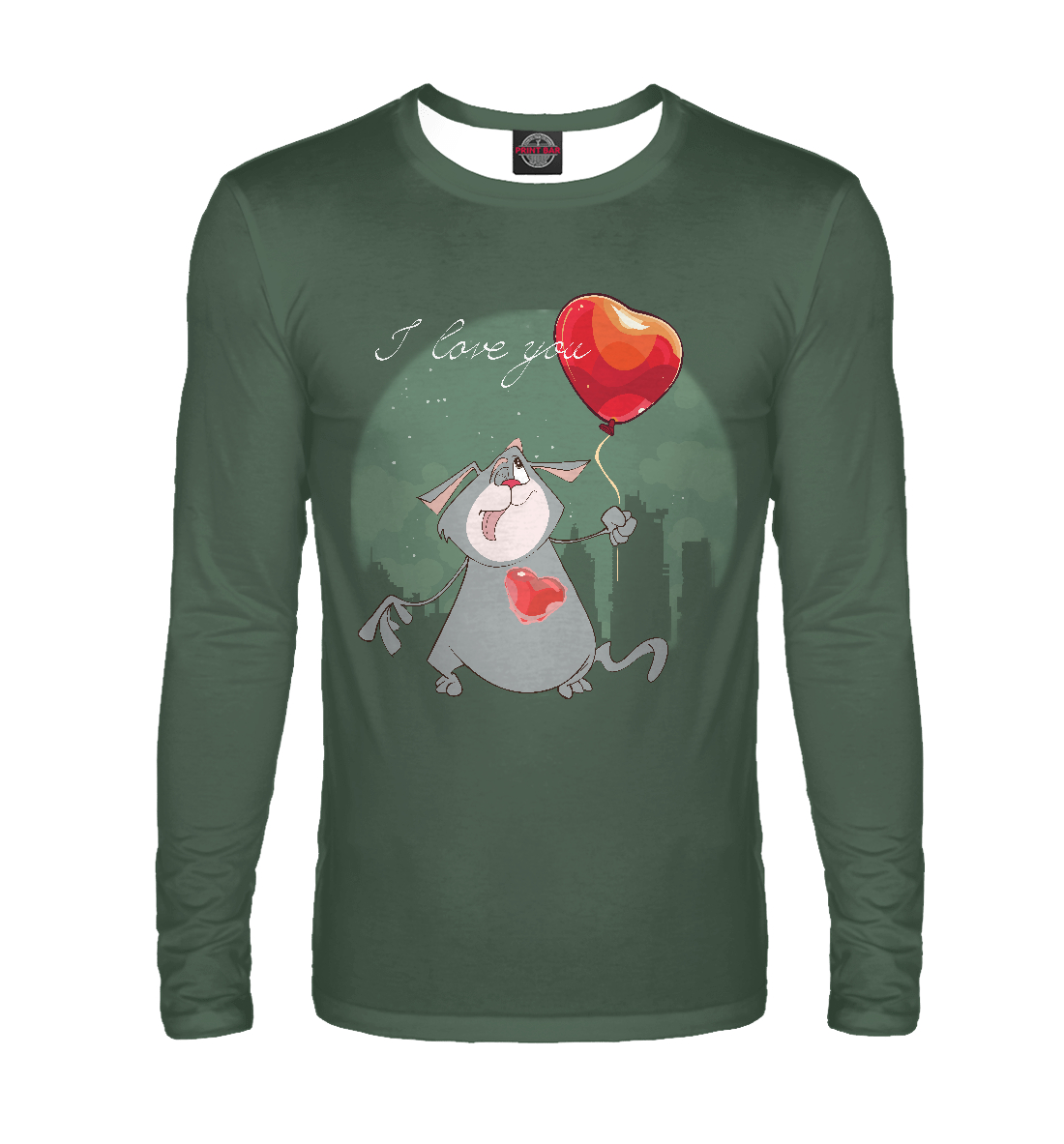 

Котик с шариком I love you