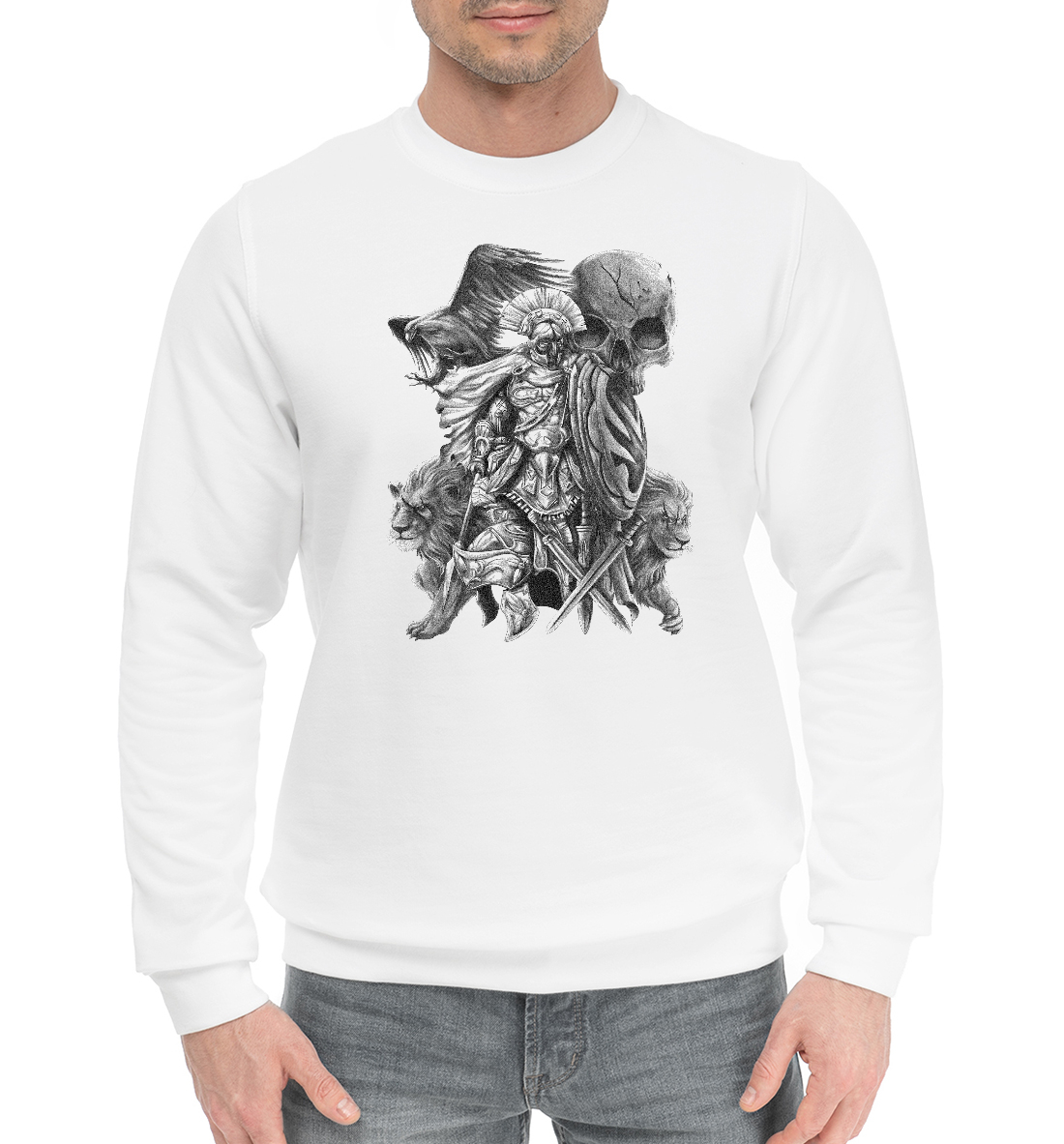 

Воин, львы и черепа