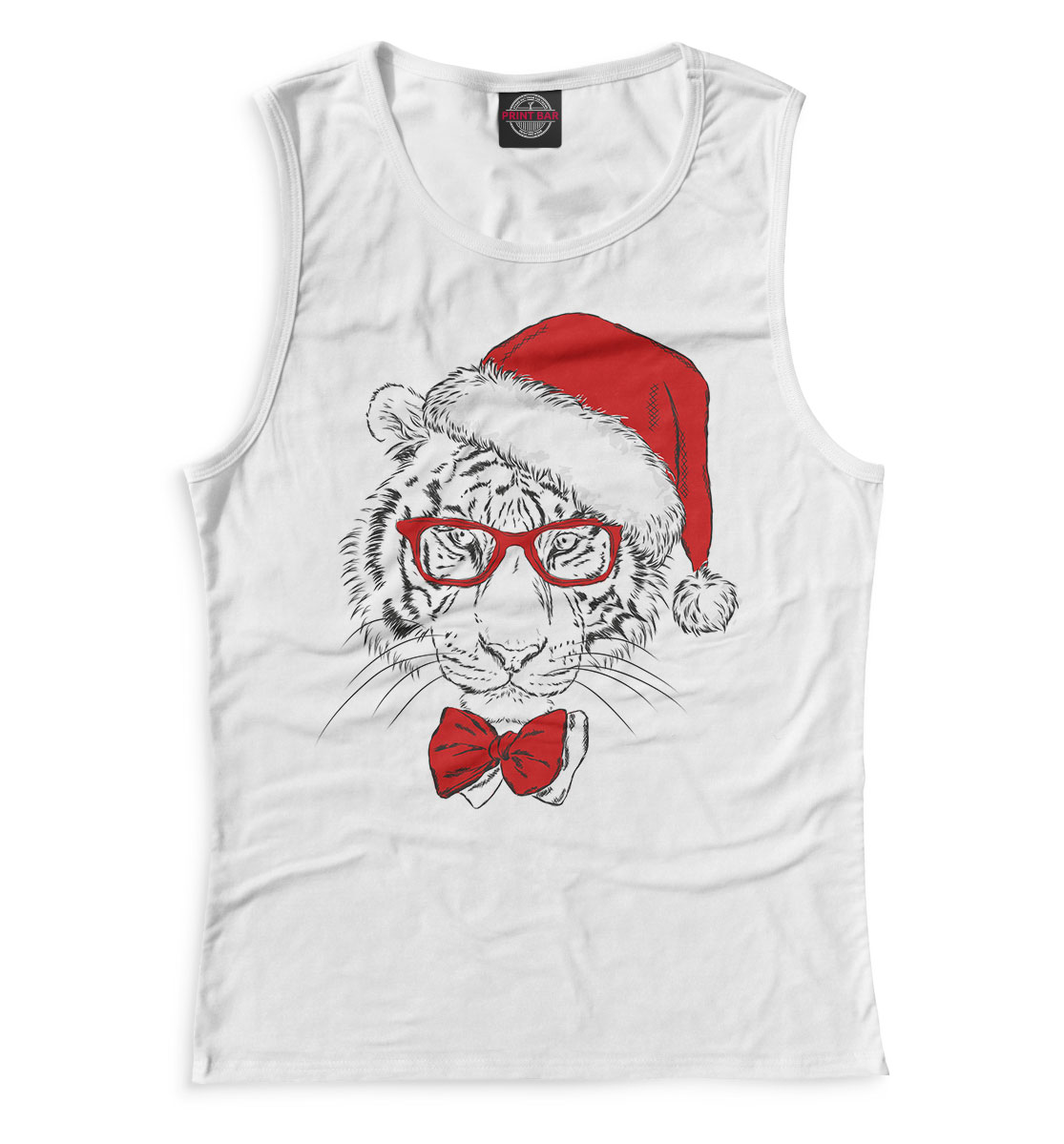 

Тигр в новогоднем колпаке