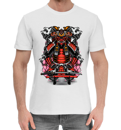

Мужская хлопковая футболка Самурай демон