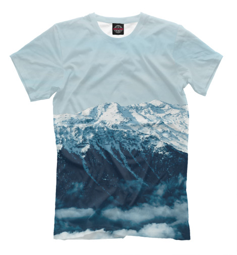 

Мужская футболка Заснеженные горы