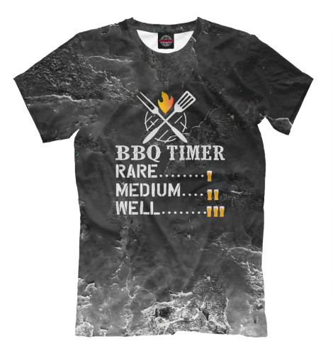 

Мужская футболка BBQ Timer Beer Grill Master