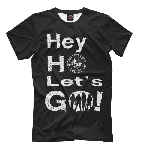 

Мужская футболка Ramones He ho lets GO!