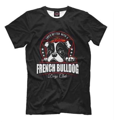 Мужская футболка Французский бульдог, Бульдоги  - купить