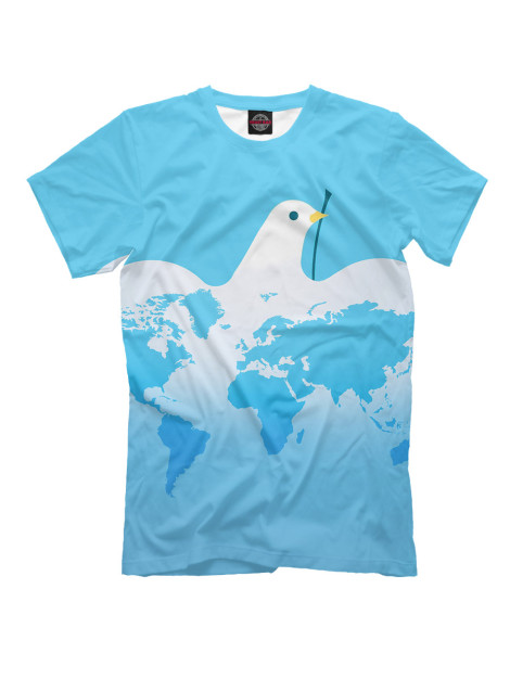 Мужская футболка Голубь мира, Авторские дизайны  - купить