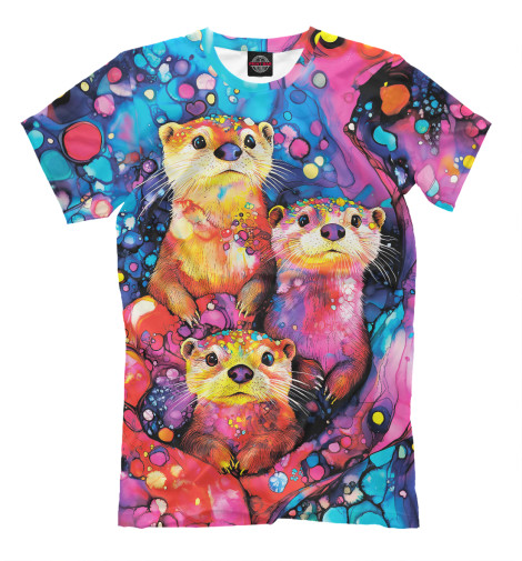 

Мужская футболка Три выдры