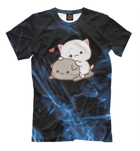

Мужская футболка Peach sitting on Goma Cat