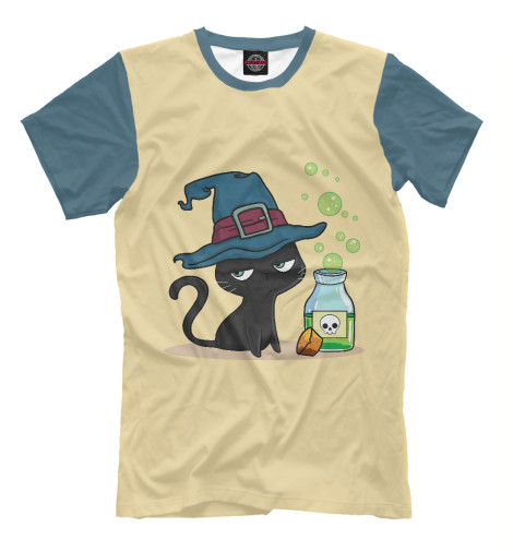 

Мужская футболка Witch cat