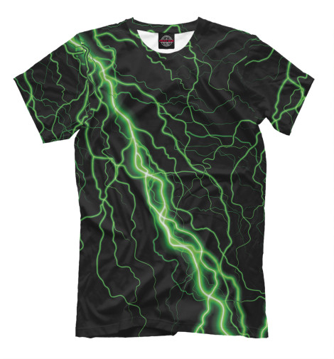 

Мужская футболка Зеленая молния