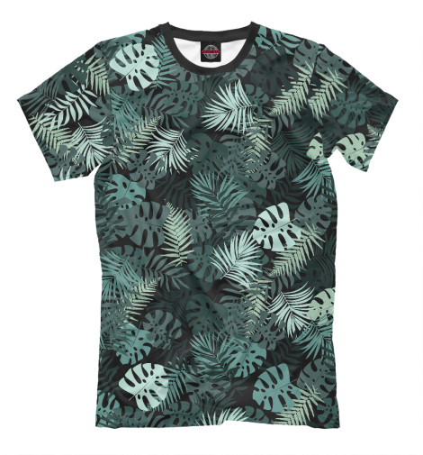 

Мужская футболка Тропические листья монстеры заленые