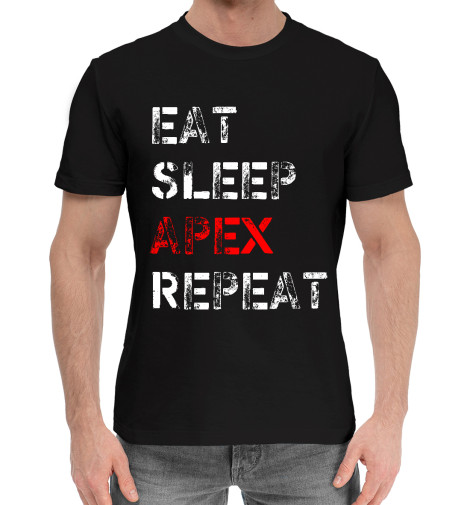 

Мужская хлопковая футболка Eat Sleep Apex Repeat
