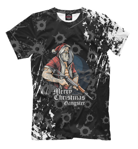 

Мужская футболка Merry Christmas Gangster